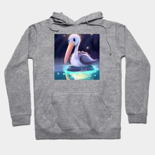 Cute Pelican Drawing Hoodie